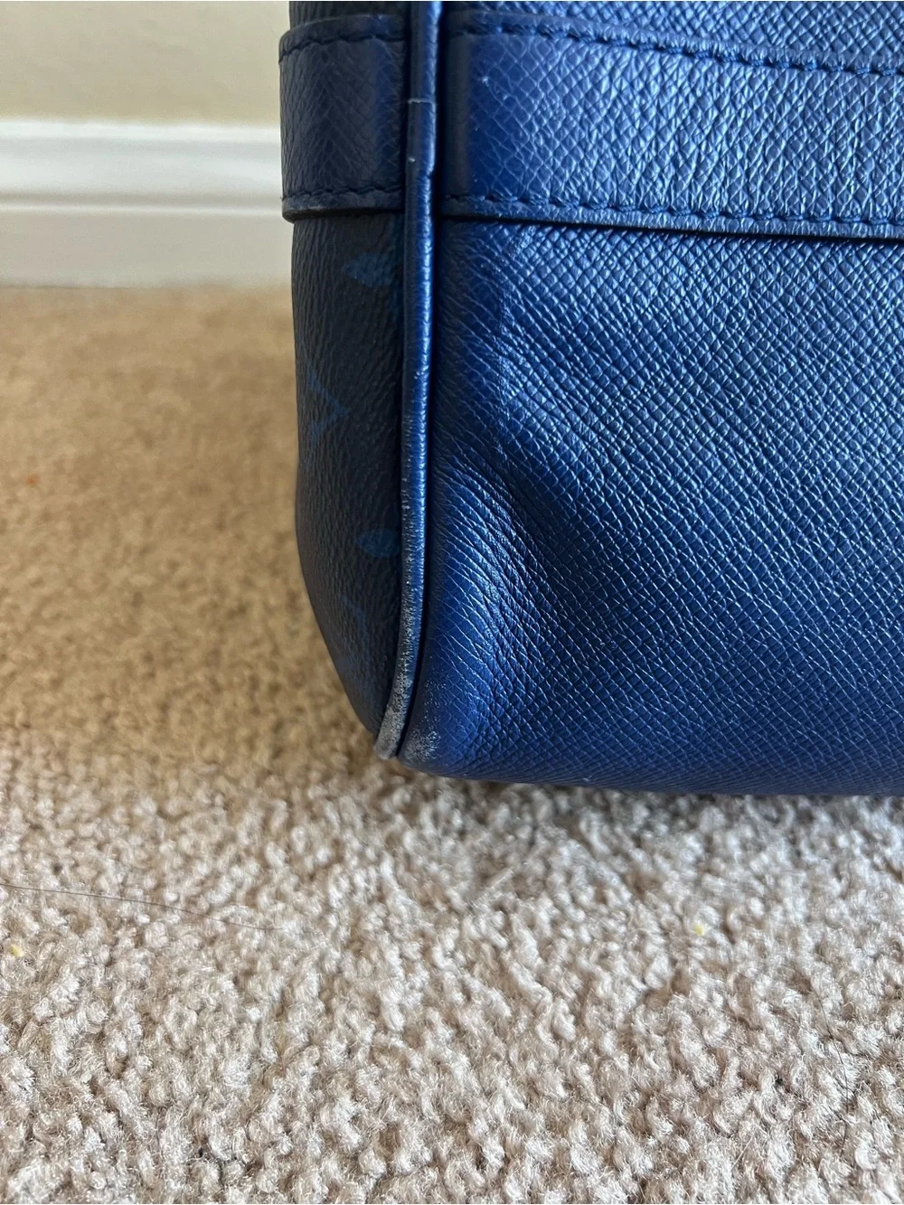 Louis Vuitton Blue Monogram Canvas Travel Duffle
